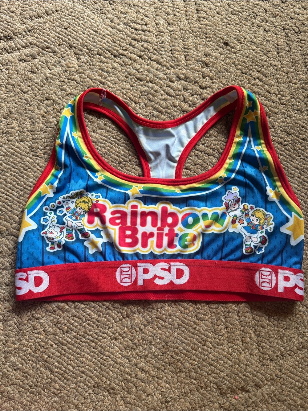 PSD Rainbow Brite Sports Bra - Blue & Red
